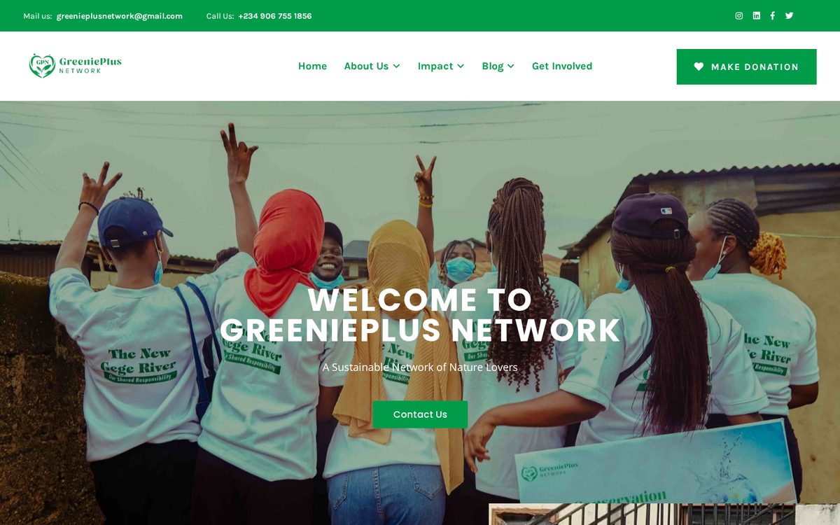 Greenie Plus Network project overview